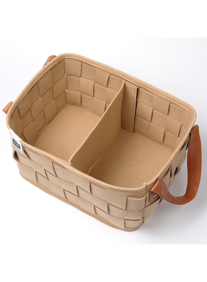 Little Story - Multipurpose And Laundry Caddy Basket Felt - Multicolour - Image 1