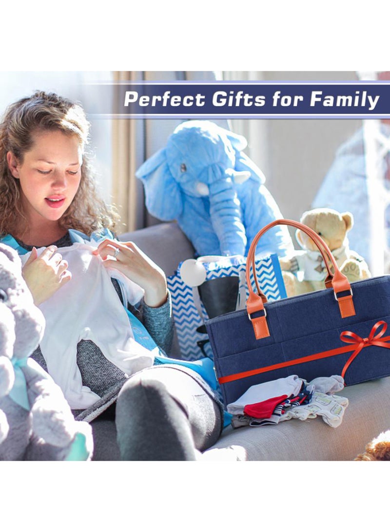 Little Story - Foldable And Portable Organizer Premium Diaper Caddy - Blue - Image 1