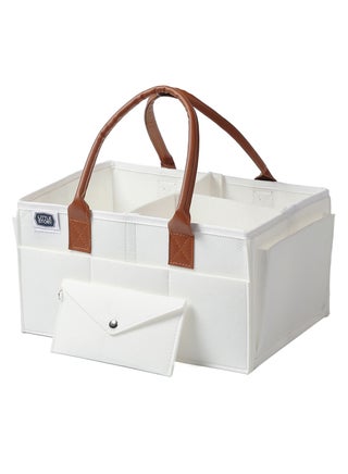 Foldable And Portable Diaper Caddy Organizer Caddy With Travel Pouch - Medium - White - pnsku/N50791080A/45/_/1706588794/684417e5-e48c-419d-adda-0bfb762ff562