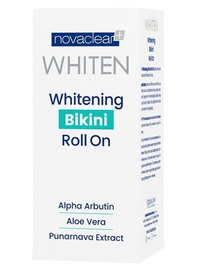 novaclear Whiten Whitening Bikini Roll On White 50ml - Image 1