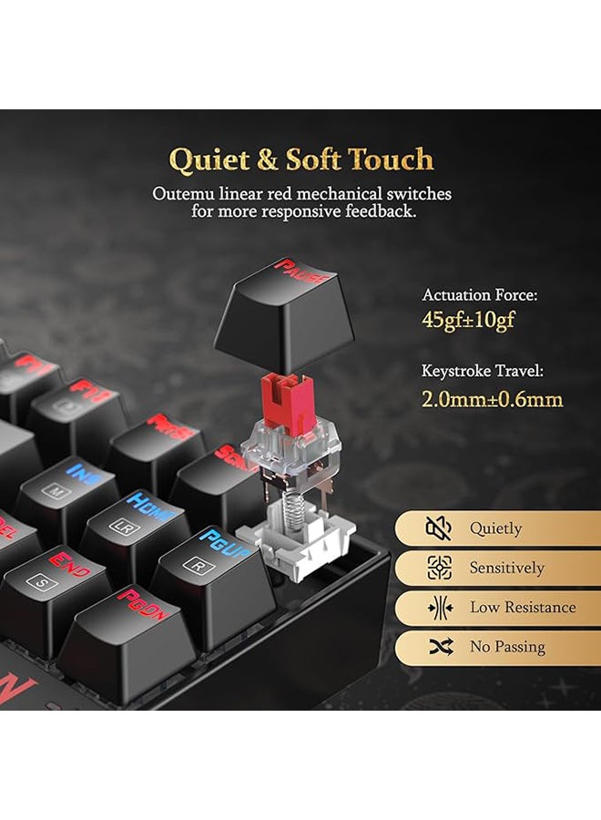 552-RGB Kumara RGB LED Backlit Mechanical Gaming Keyboard- Red Switches