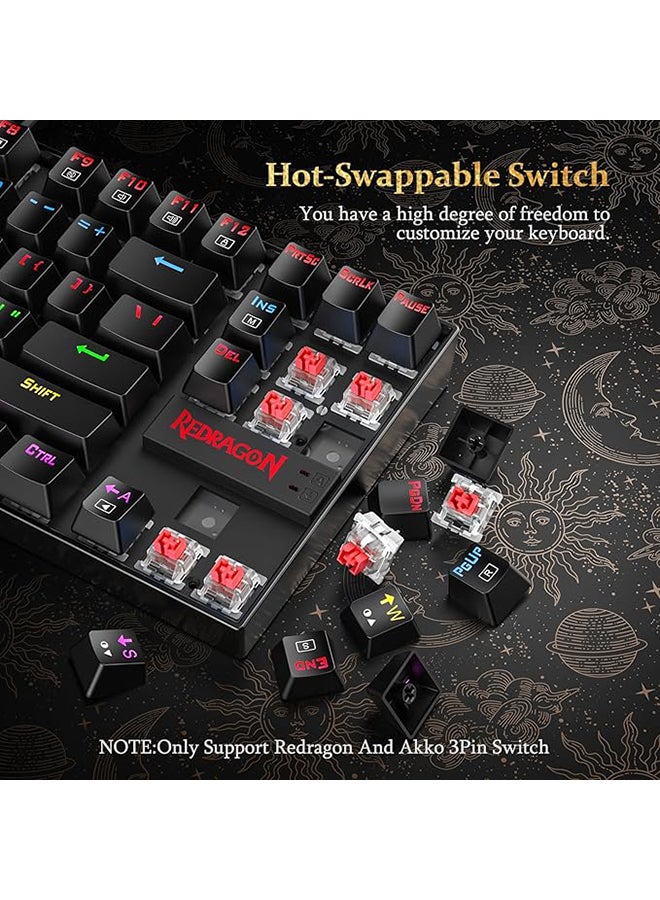 552-RGB Kumara RGB LED Backlit Mechanical Gaming Keyboard- Red Switches