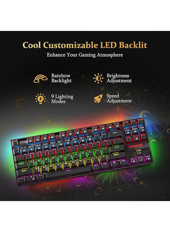 552-RGB Kumara RGB LED Backlit Mechanical Gaming Keyboard- Red Switches