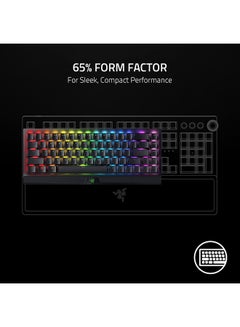 RAZER Razer Blackwidow V3 Mini Hyperspeed 65% Wireless Mechanical Gaming Keyboard Phantom Edition, Green Switches, RGB Customizable Backlighting, Doubleshot Abs Keycaps, Us Layout - Black  - Image 2