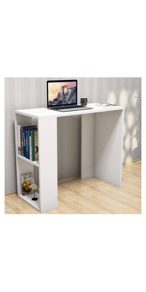 مكتب خشبي للدراسة أبيض 90x75x40سم