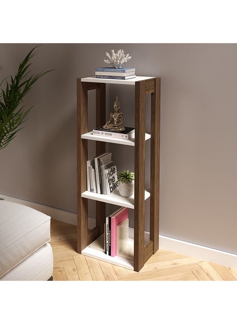 Cairo Display Cabinet Walnut/White 25.7x33.9x90cm