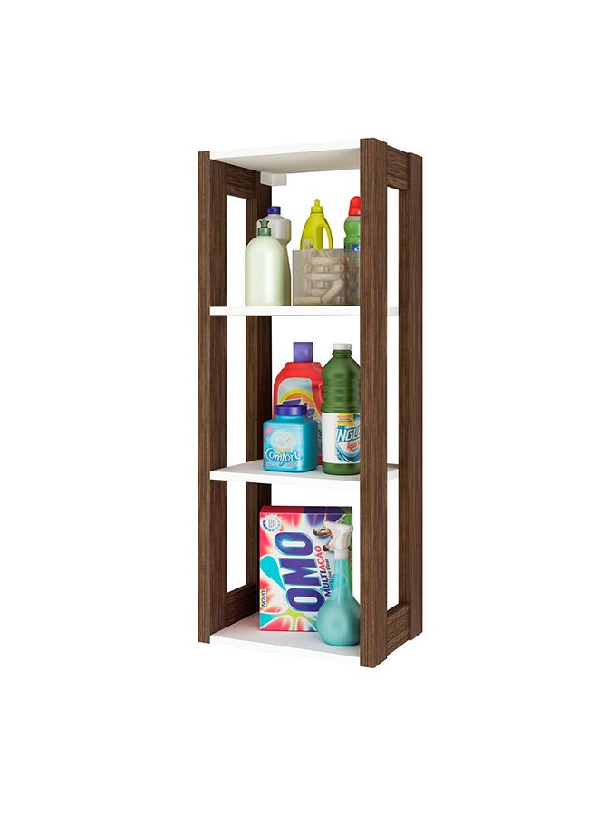 DANUBE HOME - Cairo Display Cabinet Walnut/White 25.7x33.9x90cm - Image 1