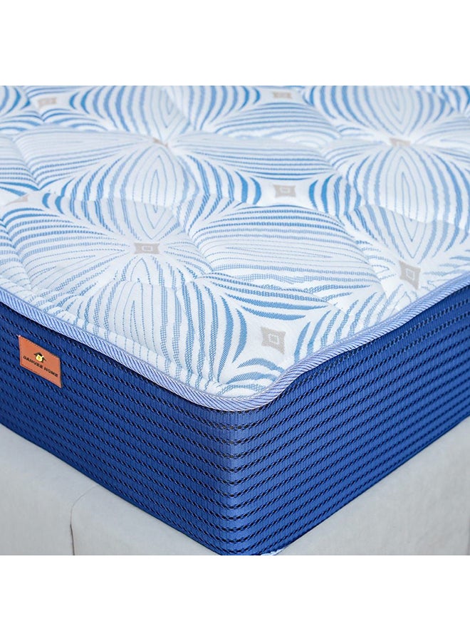 DANUBE HOME Gel Memory Foam With Pocket Spring Super King Mattress Medium Soft Feel White/Blue 200x200x25cmcm - Image 1