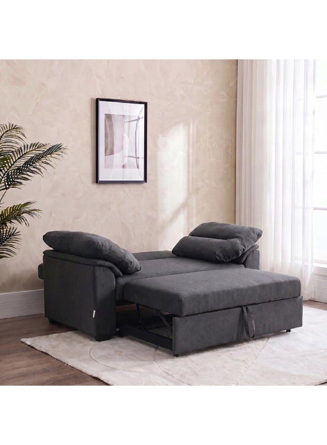 DANUBE HOME Balmond 3 Seater Fabric Sofabed I Convertible Two Seat Sleeping Sofa Bed I Modern Design Living Room Furniture L 172 x W 100 x H 88 cm - Grey Grey - Image 3