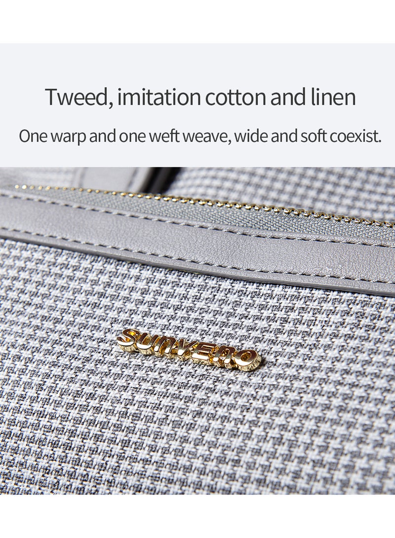 صنفينو حقيبة ظهر فوج لحفاضات الأطفال حديثي الولادة مصنوعة من قماش عالي الجودة ومزودة بسحاب وأجزاء مغناطيسية للإغلاق - لون رمادي - Image 4