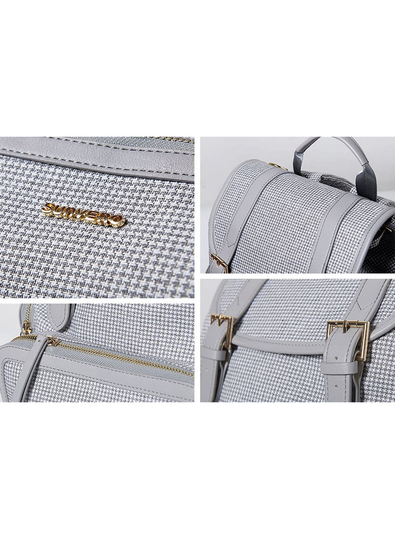 صنفينو حقيبة ظهر فوج لحفاضات الأطفال حديثي الولادة مصنوعة من قماش عالي الجودة ومزودة بسحاب وأجزاء مغناطيسية للإغلاق - لون رمادي - Image 3