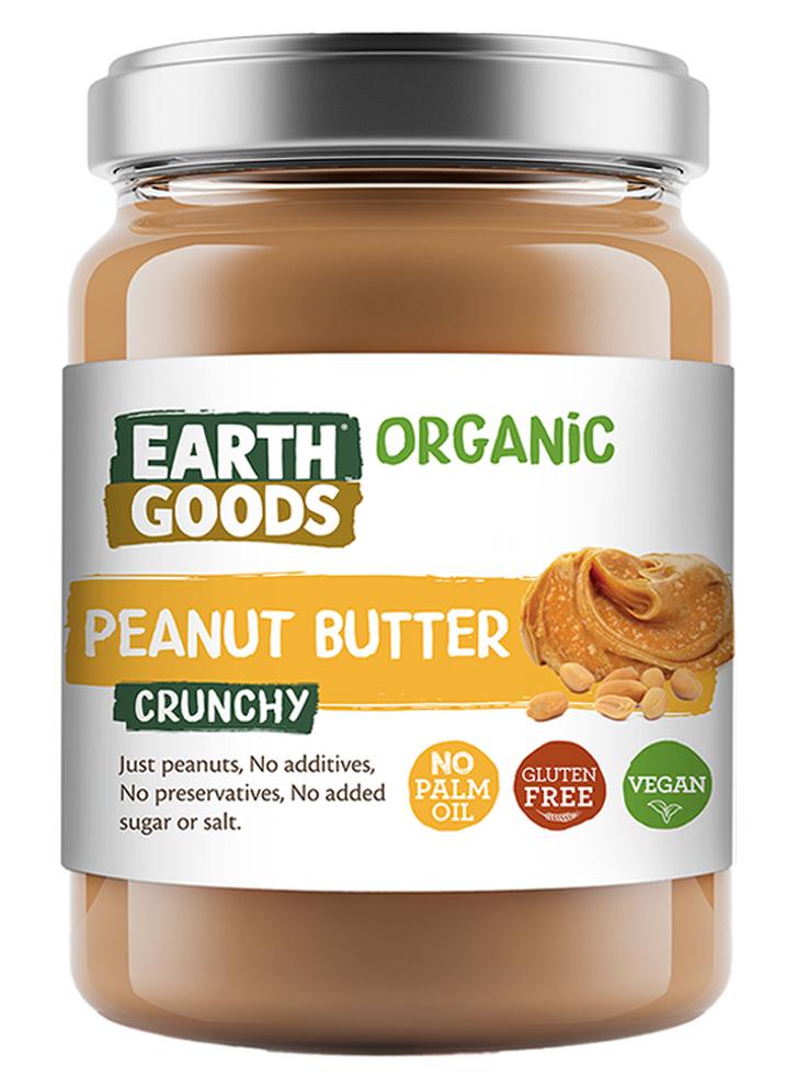 إيرث جودز زبدة فول سوداني مقرمش عضوي 400جرام - Image 1