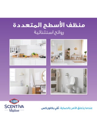 بخاخ مطهر سينتيفيا متعدد الأسطح خال من المبيض توسكان لافندر 500ملليلتر - view 4