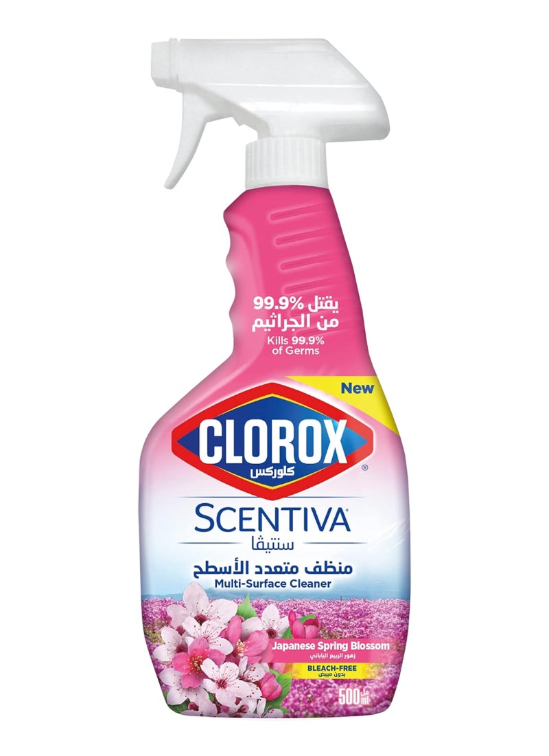 كلوركس منظف سطوح متعدد الاستخدامات سسينتيفا زهور الربيع اليابانية خالي من المبيضات - Image 1