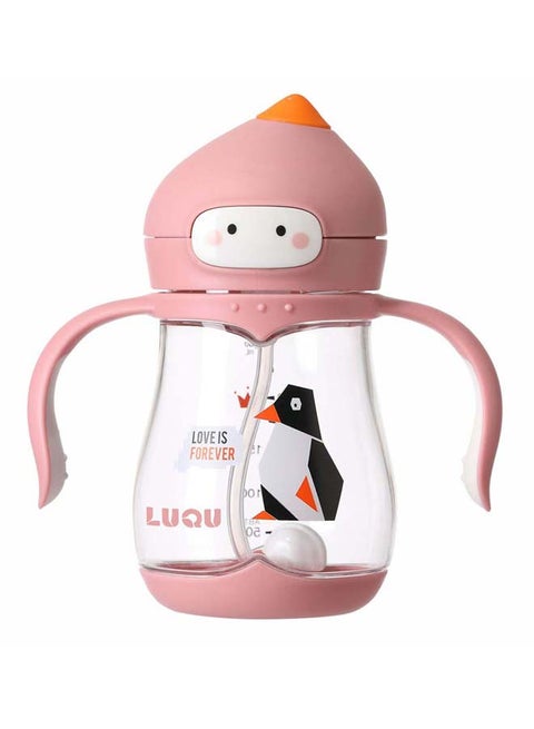 لوكو كوب بمصاص مصنوع من مادة التريتان 240 مل-وردي