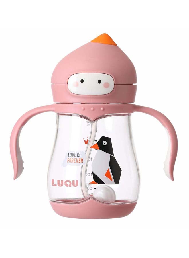 LuQu Straw Cup Tritan 240ml Pink  - Image 1