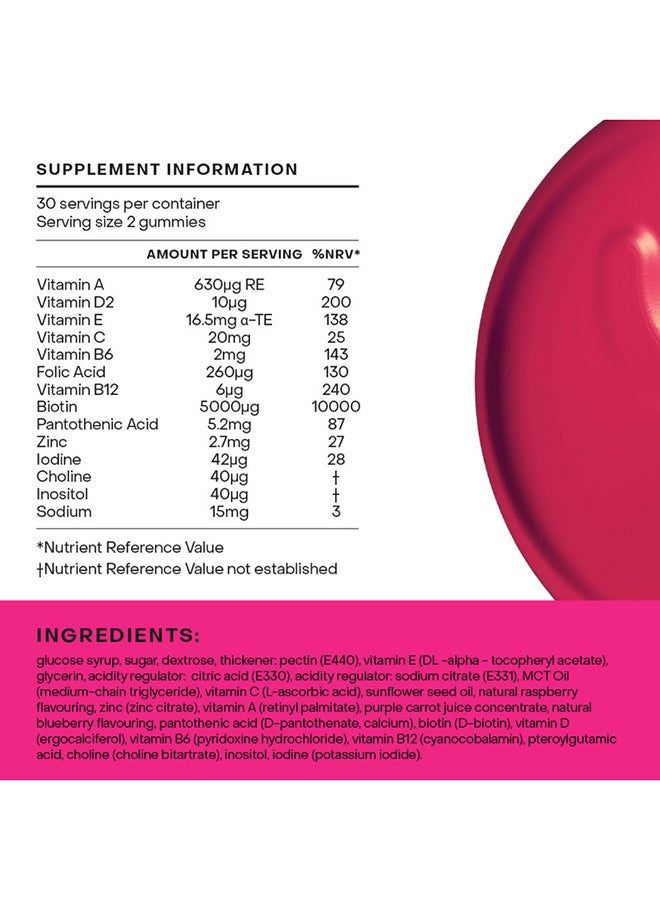Yumi Nutrition - Hair Skin And Nails Biotin Gummies - Image 1