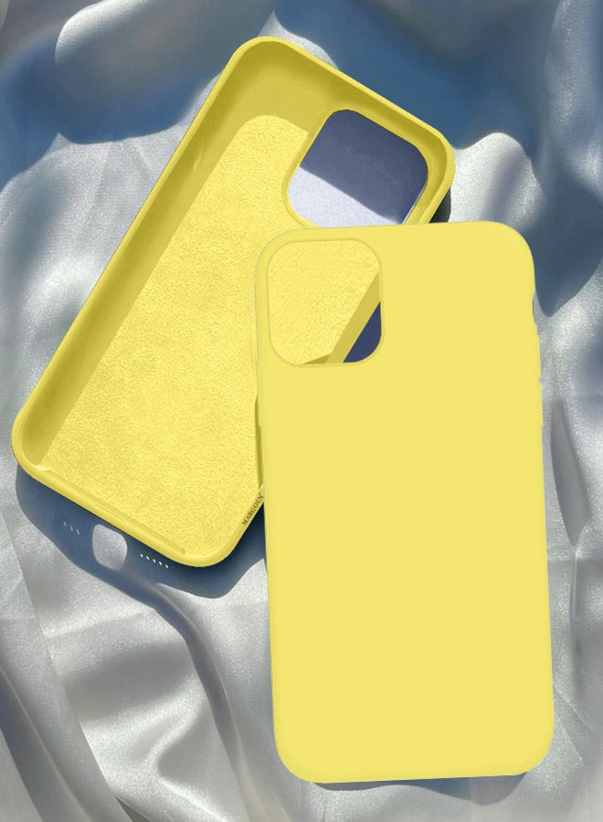 MARGOUN Silicone Cover Case for iphone 12 Pro Max Yellow - Image 1