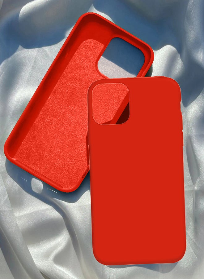 MARGOUN - Silicone Cover Case for iphone 12 Red - Image 1