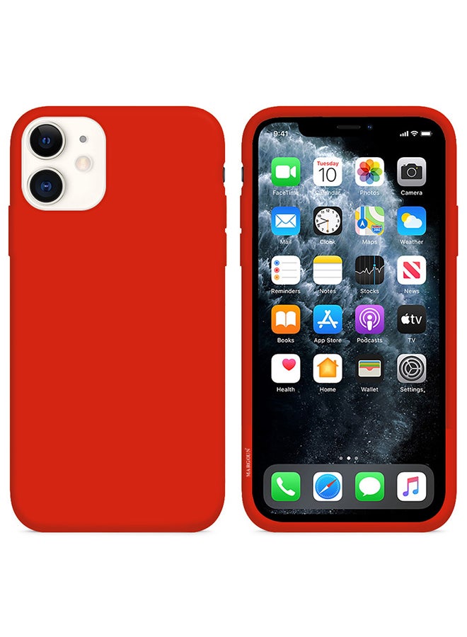 MARGOUN - Silicone Cover Case for iphone 12 Red - Image 1