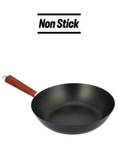 ALBERTO Non Stick Round Wok Pan Black 30cmcm  - Image 1