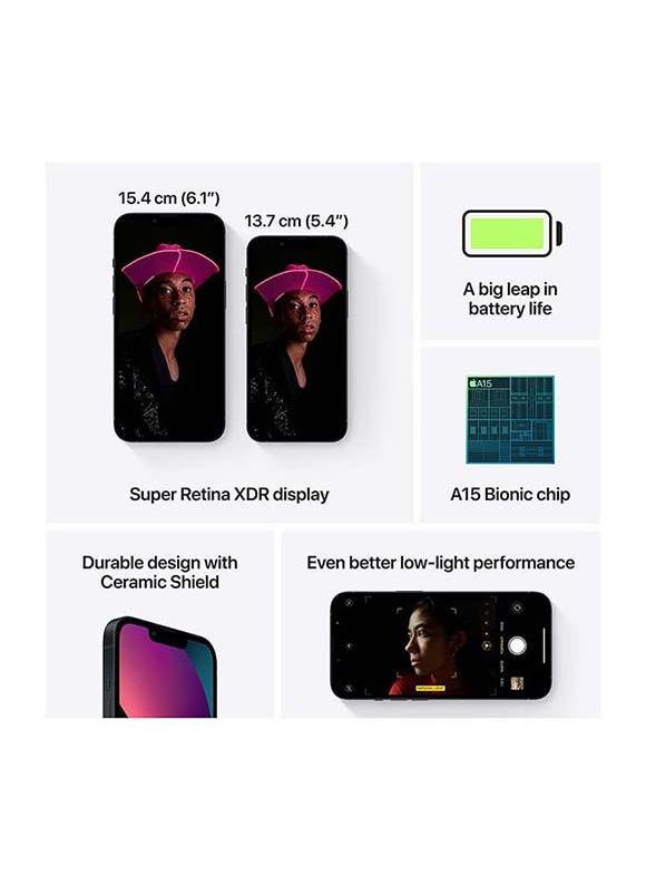ابل  آيفون 13 بذاكرة تخزين داخلية 128 جيجابايت يدعم تقنية 5G مع تطبيق فيس تايم - إصدار الإمارات العربية المتحدة - بلون سماء الليل - Image 5