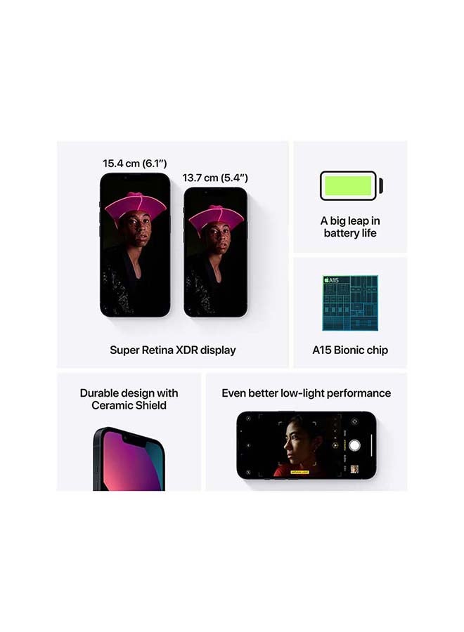 Apple iPhone 13 128GB Midnight 5G With FaceTime - UAE Version - Image 5