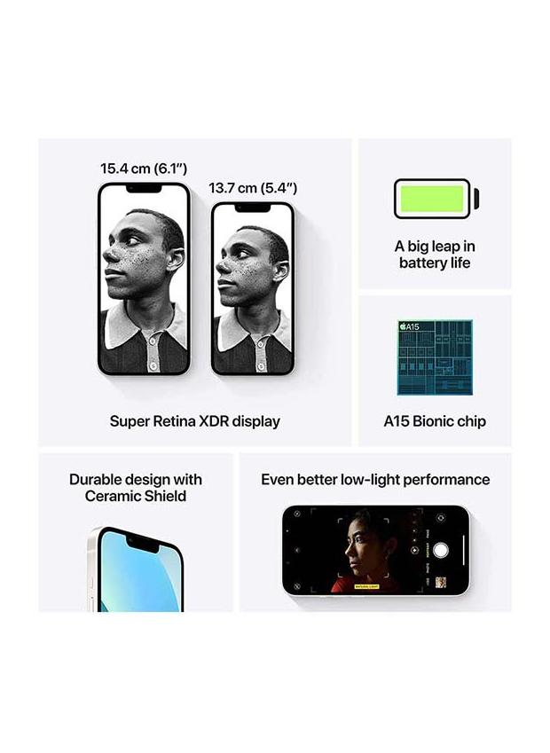 Apple iPhone 13 128GB Starlight 5G With FaceTime - UAE Version - Image 5