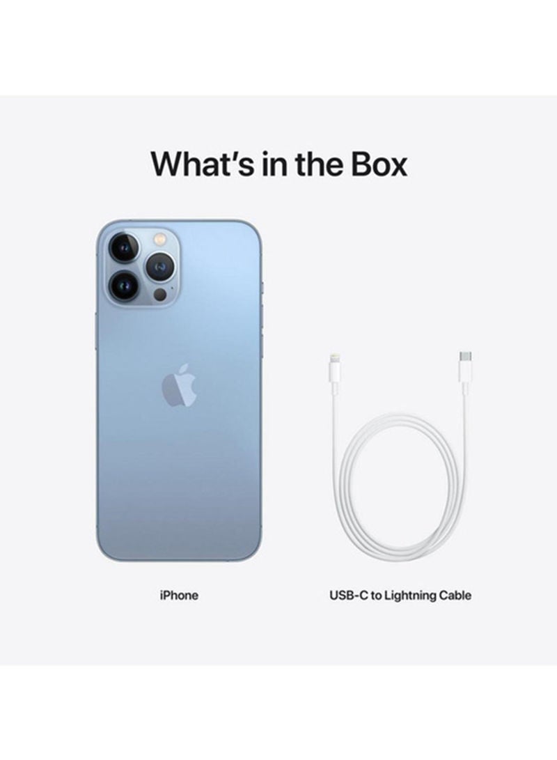 ابل  هاتف آيفون 13 برو ماكس بذاكرة داخلية سعة 128 جيجابايت يدعم تقنية 5G مع تطبيق فيس تايم بلون أزرق سييرا - النسخة العالمية - Image 4