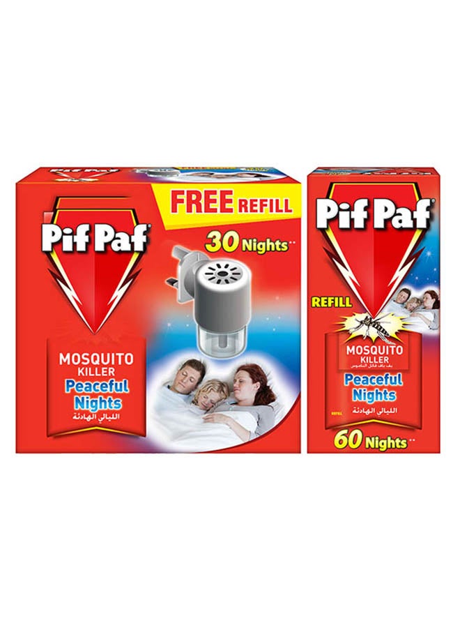 Pif Paf - Mosquito Killer Liquid Electric Device Kit 30 And 60 Nights Refill - Image 1