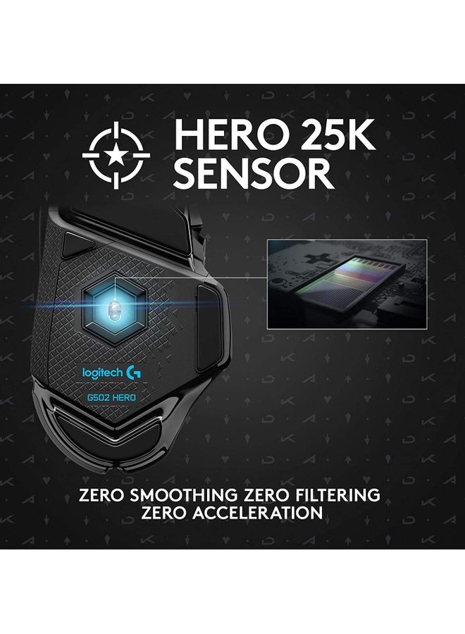 Logitech G502 HERO High Performance Wired Gaming Mouse - LOL-KDA2.0-USB - Image 3