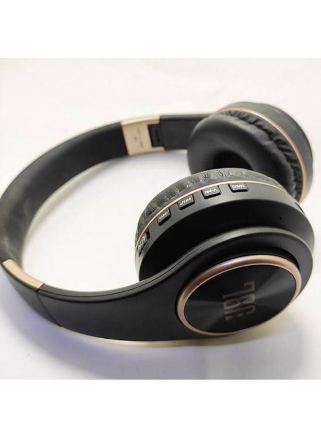 Generic - T8 Stereo Wireless Over-Ear Headphones With Mic Support Tf Card - Black - Image 1