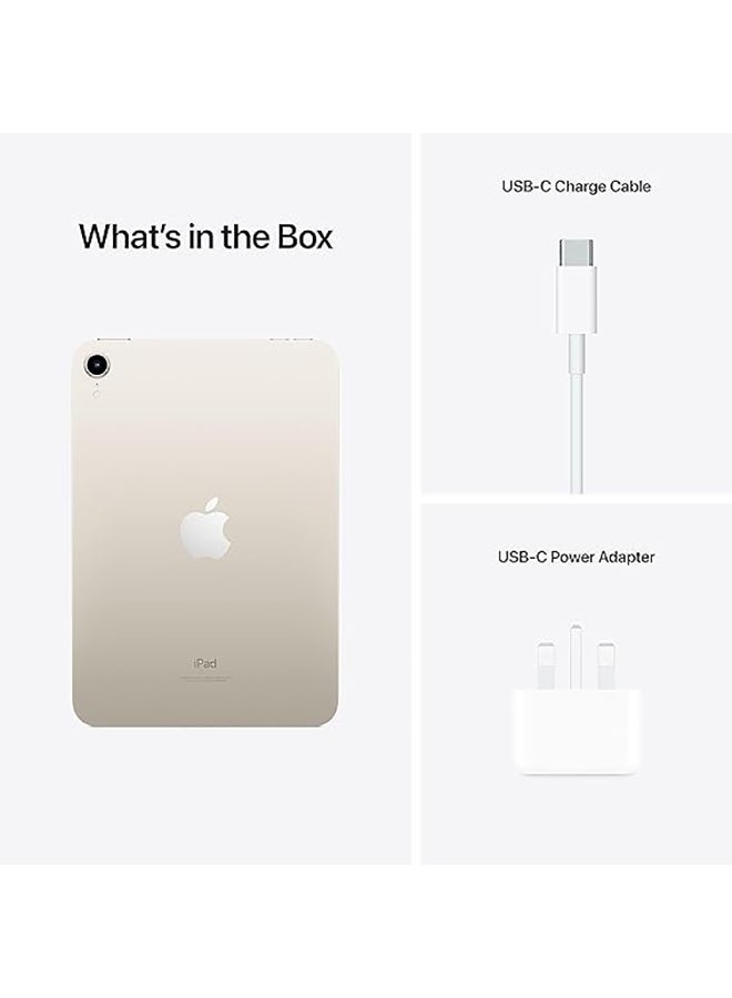 Apple - iPad Mini 2021 (6th Generation) 8.3-inch 256GB WiFi 5G Starlight With Facetime - Middle East version - Image 1