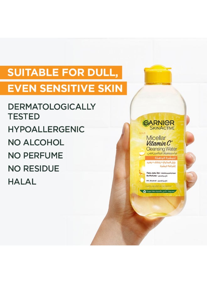 Garnier - Skinactive Vitamin C Micellar Water Brightening - Makeup Remover Clear - Image 1