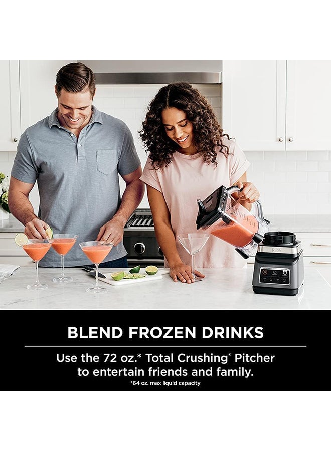 Ninja - 2-In-1 Blender With 3 Automatic Programs; Blend, Max Blend, Crush, And 4 Manual SettIngs, 2.1L Jug & 700ml Cup,Dishwasher Safe Parts, Auto-iQ 2.1 L 1200 W BN750ME Black - Image 1