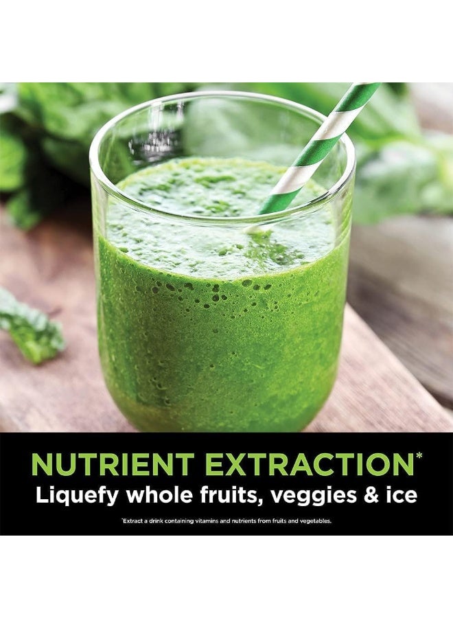 Ninja 2-In-1 Blender With 3 Automatic Programs; Blend, Max Blend, Crush, And 4 Manual SettIngs, 2.1L Jug & 700ml Cup,Dishwasher Safe Parts, Auto-iQ 2.1 L 1200 W BN750ME Black - Image 4