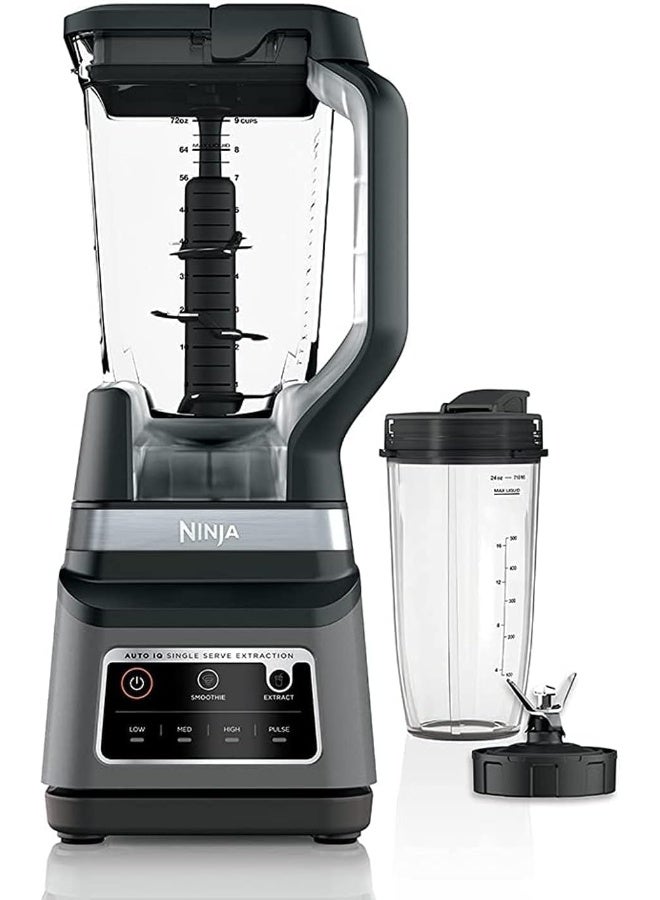 Ninja 2-In-1 Blender With 3 Automatic Programs; Blend, Max Blend, Crush, And 4 Manual SettIngs, 2.1L Jug & 700ml Cup,Dishwasher Safe Parts, Auto-iQ 2.1 L 1200 W BN750ME Black - Image 1