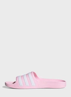 Adidas Kids Adilette Slides Pink/White  - Image 1