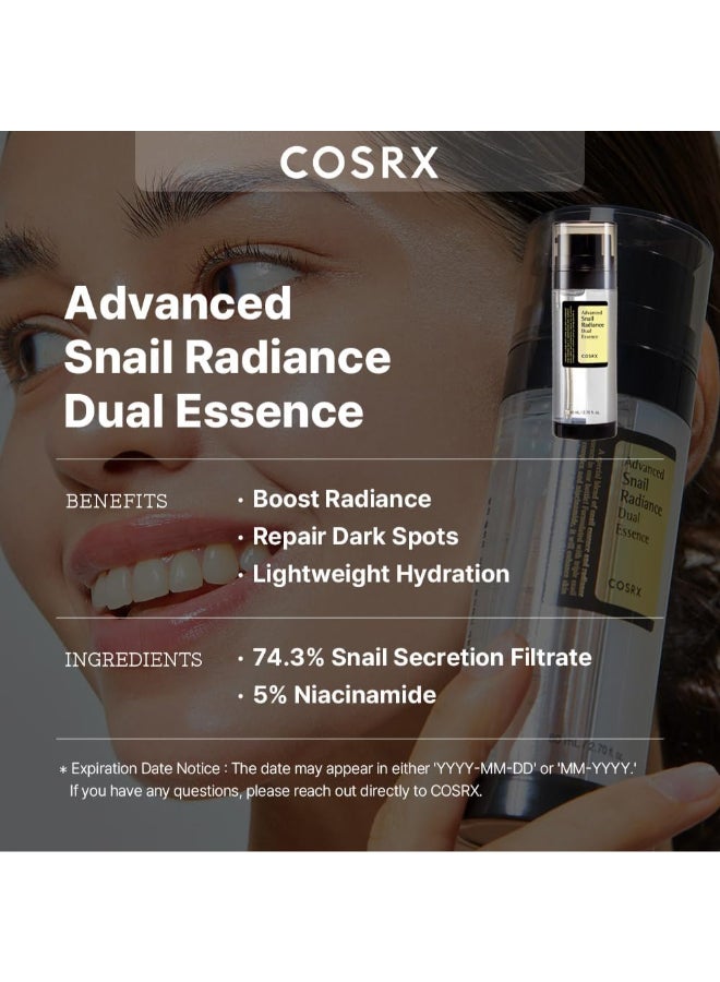 Cosrx - Advanced Snail Radiance Dual Essence 80 Ml Packaging May Vary 80ml - Image 1