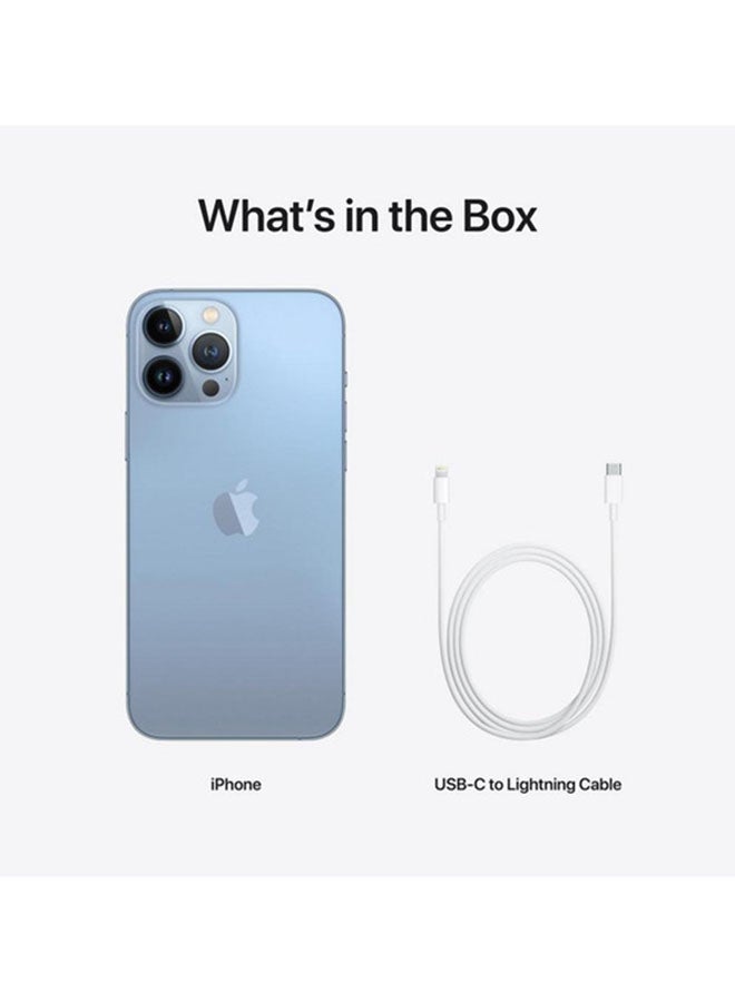 ابل  آيفون 13 برو ماكس سعة 128 جيجابايت يدعم تقنية 5G مع فيس تايم لون أزرق سييرا - نسخة المملكة العربية السعودية - Image 4