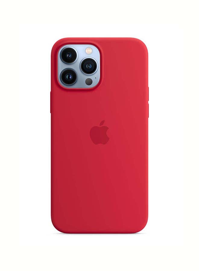 Apple iPhone 13 Pro Max Silicone Case with MagSafe (PRODUCT)RED - Image 3