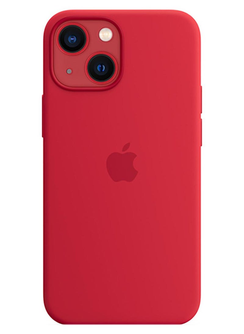 ابل  غطاء حماية من السيليكون مع ماج سيف لهاتف آيفون 13 ميني منتج (بلون أحمر) - Image 1