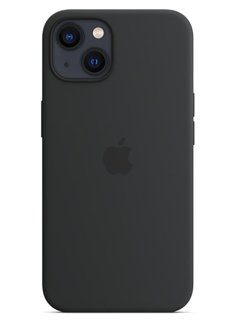 ابل  غطاء حماية من السيليكون لهاتف آيفون 13 يدعم شحن ماج سيف ميدنايت - Image 1