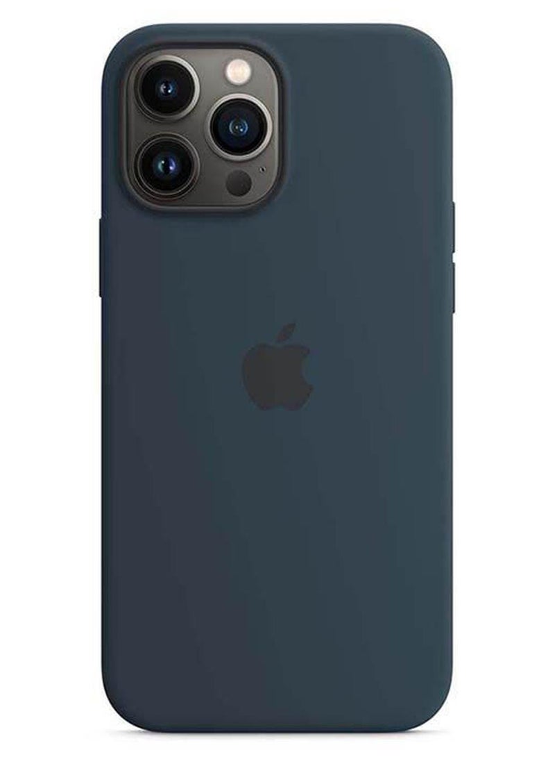 ابل  غطاء حماية من السيليكون مع ماج سيف لهاتف آيفون 13 برو ماكس أزرق أبيس - Image 1