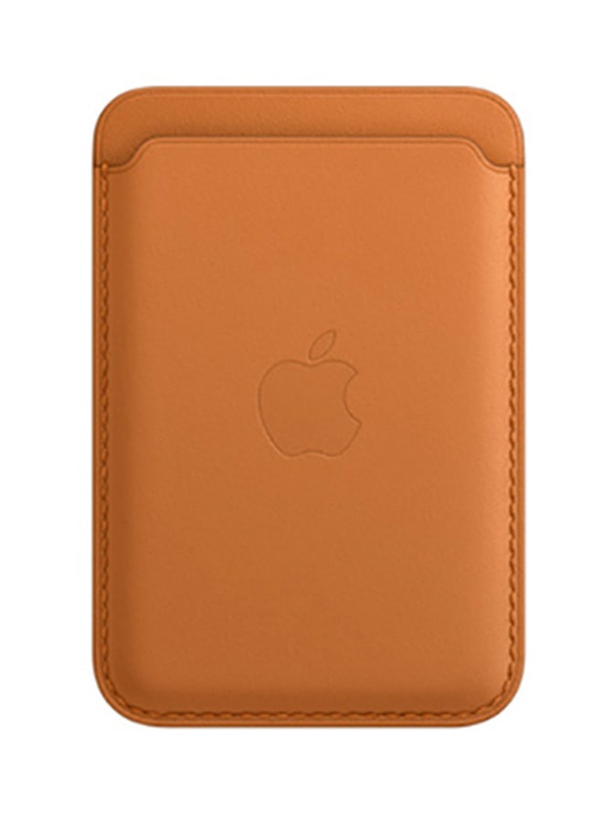 Apple iPhone Leather Wallet with MagSafe Golden Brown - Image 1