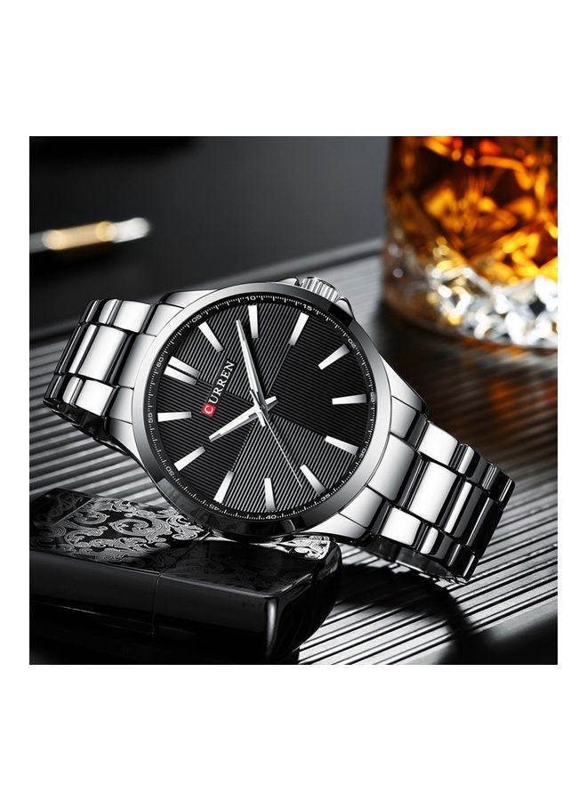 كارين ساعة يد رجالية مقاومة للماء بعرض 8322 - 45 ملم - فضية للرجال - Image 3