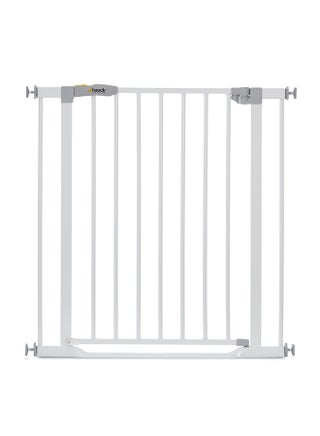 Safety Gate For Doors And Stairs Clear Step, Pressure Fit, 75 - 80 Cm Large, Thin Step Over Bar, No Drilling Needed, Extendable With Separate Extensions Metal - White - pnsku/N50920293A/45/_/1711460270/d9636590-2222-41cd-85c9-831d7406970e