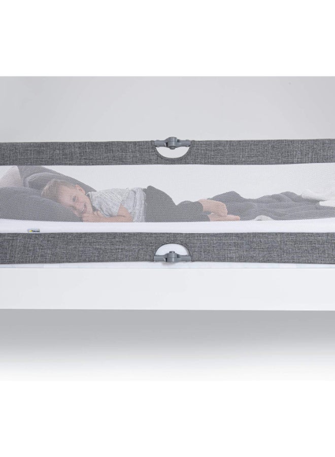 hauck - Sleep N Safe Plus Xl Bed Guard For Toddler, 150 X 50 X 44 Cm, Foldable Bed Rail For Travel 77 X 6 X 45 Cm - Grey - Image 1