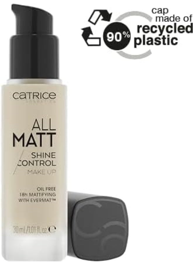 Catrice - All Matt Shine Control Make Up 010 N Neutral Light Beige - Image 1