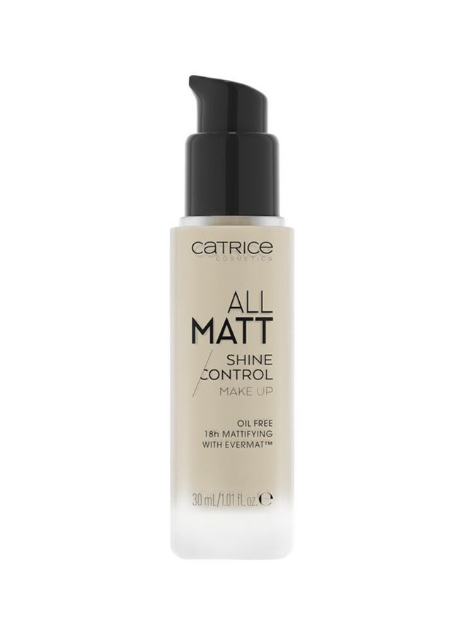 Catrice - All Matt Shine Control Make Up 010 N Neutral Light Beige - Image 1